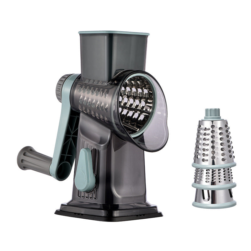 🔥FREE SHIPPING🔥3-in-1 Rotary Vegetable Slicer with Suction Base – Fast Prep, Safe & Mess-Free