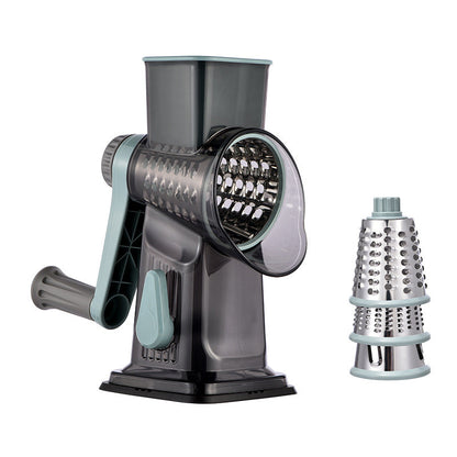 🔥FREE SHIPPING🔥3-in-1 Rotary Vegetable Slicer with Suction Base – Fast Prep, Safe & Mess-Free