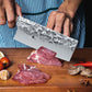Vintage Forged Meat Cleaver Knife