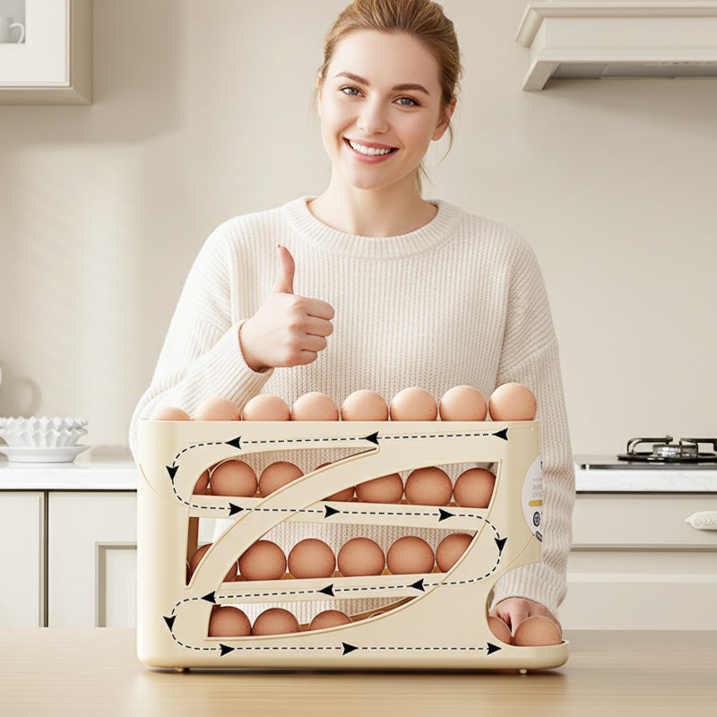 🔥Hot New Arrivals🥚✨Space-Saving Fridge Egg Storage Organizer