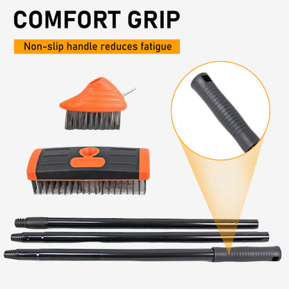 🌿50% OFF NOW!🧹 3-in-1 Weeding Wire Brush Tools Set – Durable Steel Brushes, Ergonomic Handle & Perfect for Patios, Driveways & Garden Paths 🏡⚡ Delivered within 5 working days!