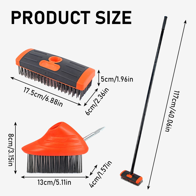 🌿50% OFF NOW!🧹 3-in-1 Weeding Wire Brush Tools Set – Durable Steel Brushes, Ergonomic Handle & Perfect for Patios, Driveways & Garden Paths 🏡⚡ Delivered within 5 working days!