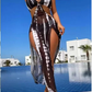👙 LIMITED TIME 50% OFF! ✨ Striped Two-Piece Swimsuit – Halter Neck Tie, Ring Detail, High Stretch 🌊