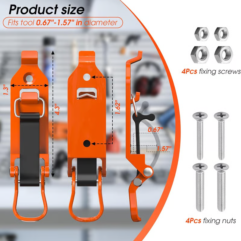 Heavy Duty Tool Holder Clamps ✅ Secure Grip & Strong Load Capacity | Wall Mount Storage 🔧 -50% TODAY 🔥