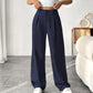 Women’s Solid High Waist Wide-Leg Pants