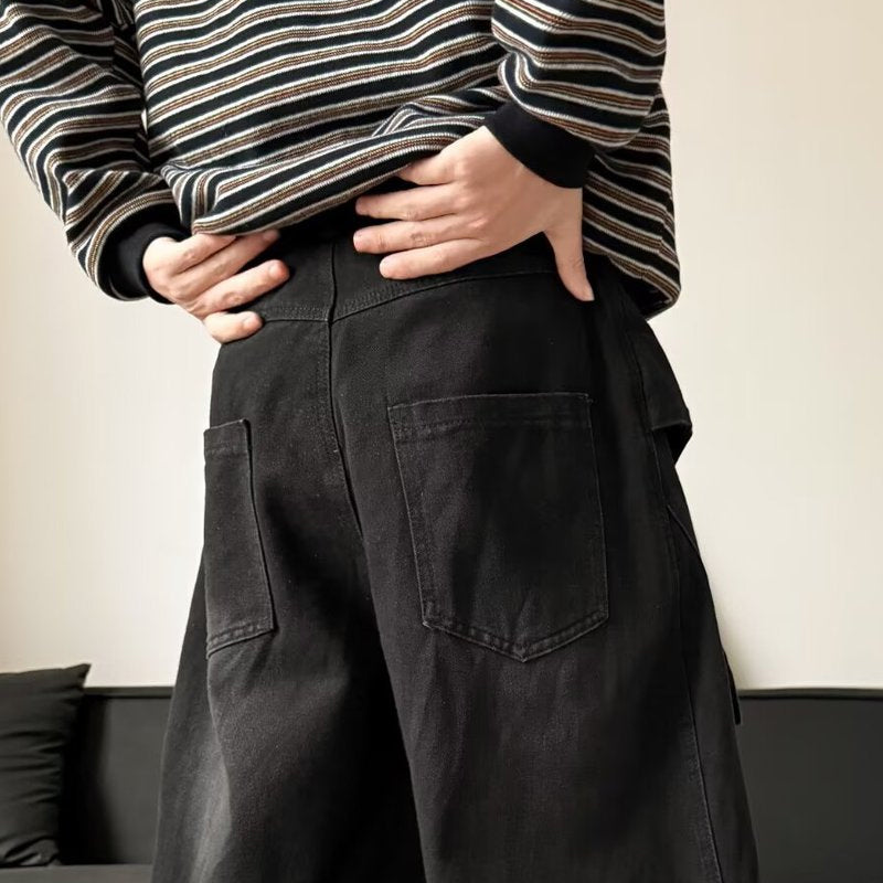Unisex Star Patch Baggy Jeans