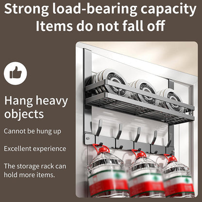 🔥 Over The Door Hooks with Storage Basket