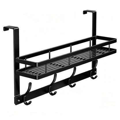 🔥 Over The Door Hooks with Storage Basket