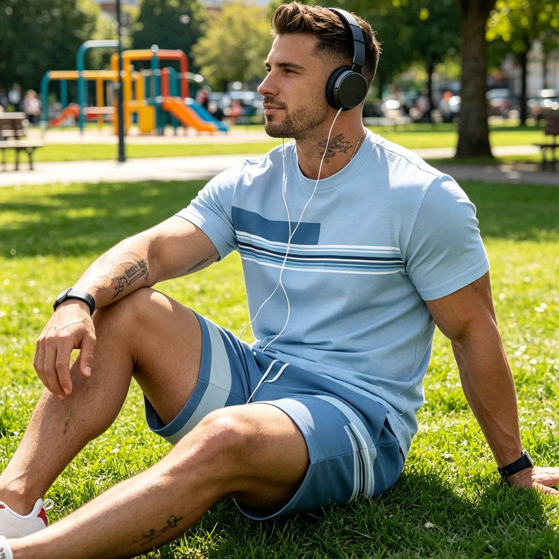 Men's T-Shirt & Shorts 2-Piece Set