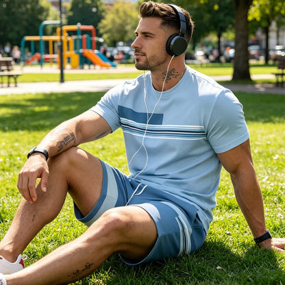 Men's T-Shirt & Shorts 2-Piece Set