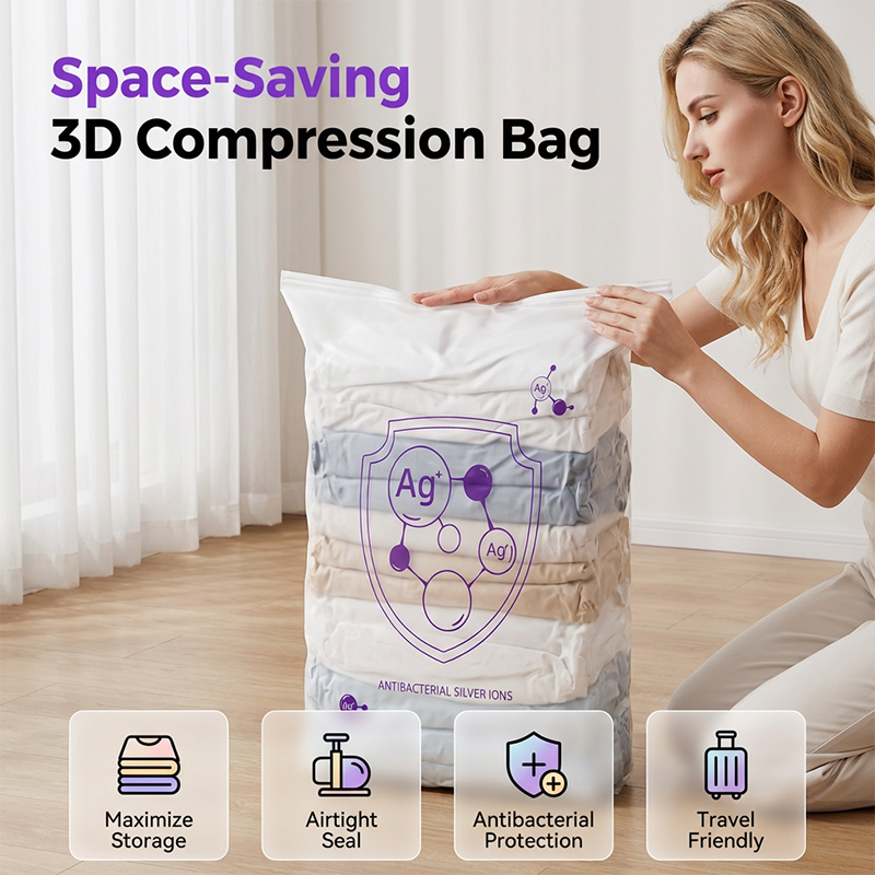 ⏳Time-Limited Special⏰Buy 2 Get 1 Free✨🧺 Instantly Free Up Closet Space – Press & Compress Storage Bags