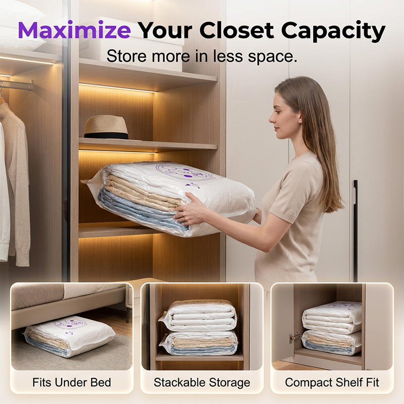 ⏳Time-Limited Special⏰Buy 2 Get 1 Free✨🧺 Instantly Free Up Closet Space – Press & Compress Storage Bags