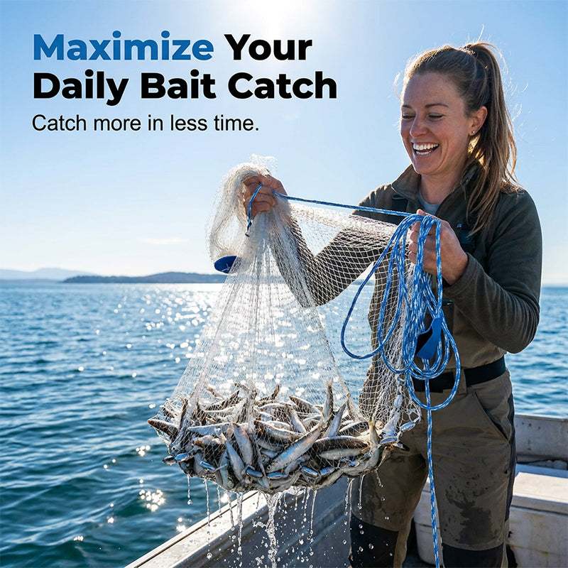 ⏳Time-Limited Special⏰🐟Easy-Throw Cast Net – Heavy-Duty Mesh, Rapid Sinking & Versatile – For Freshwater & Saltwater