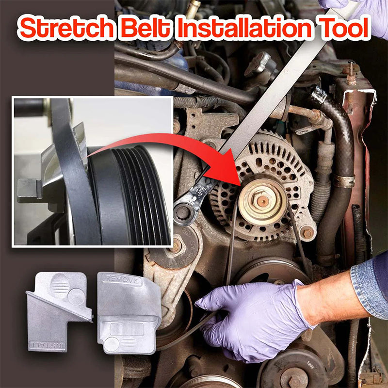 🔧 LIMITED-TIME 50% OFF! ✨ Stretch Belt Tool Set – Remover & Installer, Aluminum, Easy to Use 🚗