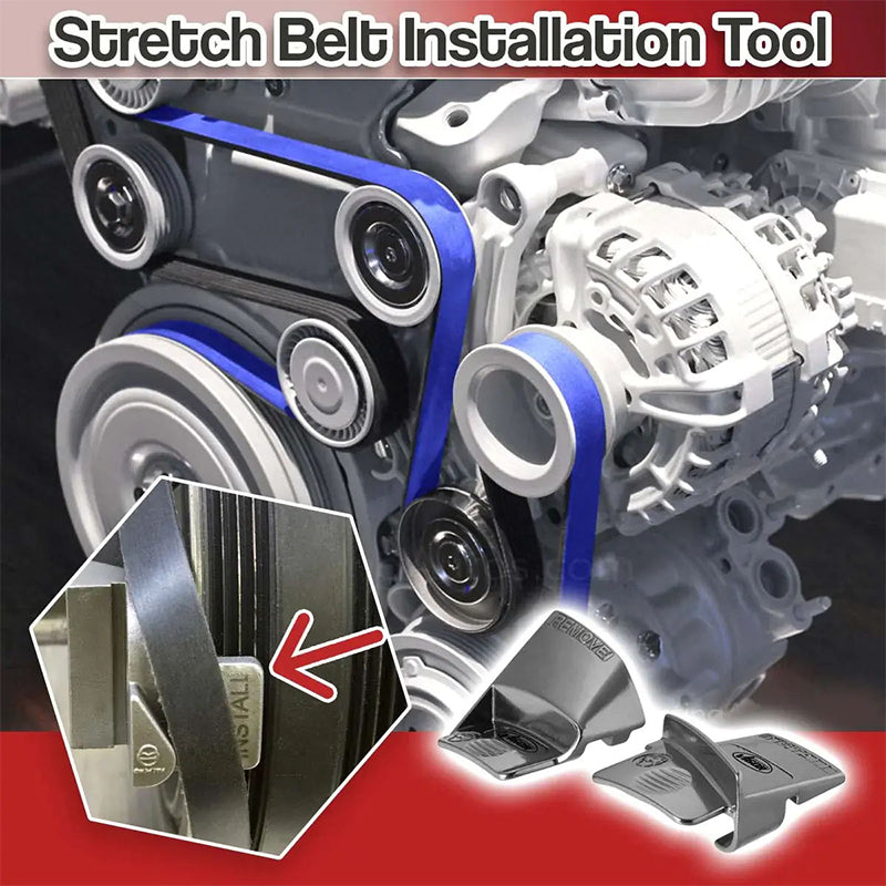 🔧 LIMITED-TIME 50% OFF! ✨ Stretch Belt Tool Set – Remover & Installer, Aluminum, Easy to Use 🚗