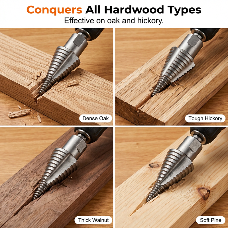 Heavy-Duty Firewood Splitting Drill Bit Set