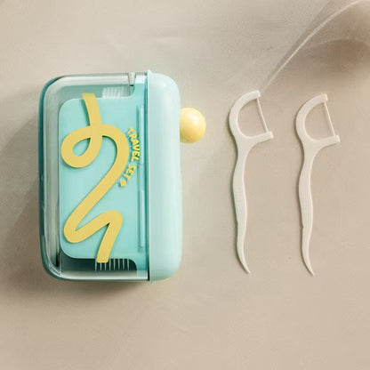 🦷✨Automatic Pop-Up Dental Floss Storage Dispenser，Just Press & Pop, Hygienic Storage. Great Gift For Oral Care Lovers! 💝😁✅