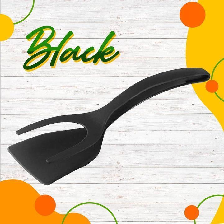 2-in-1 Kitchen Spatula Tongs – Food Grade Silicone Tips, Non-Stick, Heat Resistant, Long Handle ✨