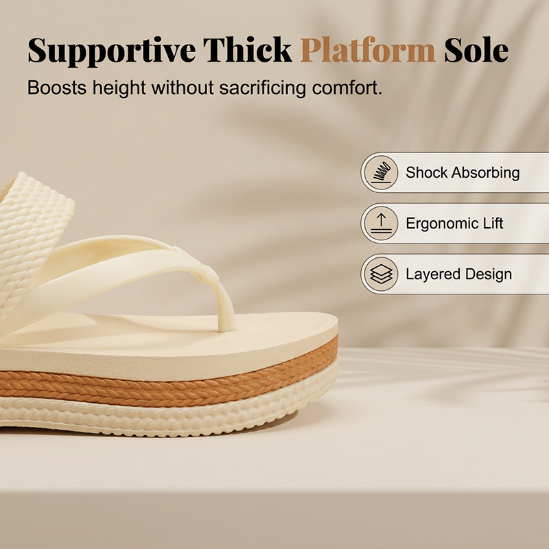 👡 50% OFF NOW! 🌸 Women's Woven Strap Platform Flip-Flops – Cushioned footbed & durable straps – Lightweight, perfect for beach, pool or casual summer days – comfy and stylish ☀️