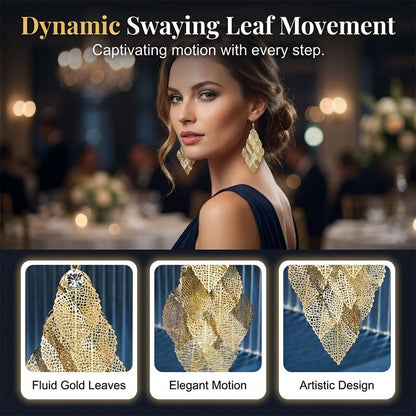 ⏳Time-Limited Special⏰Women's Elegant Cascading Hollow Leaf Earrings👂🍃