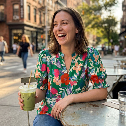 ⏳Time-Limited Special⏰Women’s Casual Floral Short Sleeve Shirt