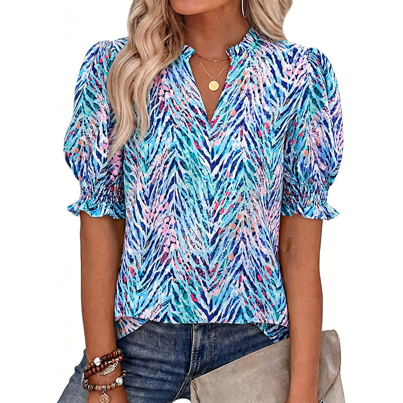 ⏳Time-Limited Special⏰Women’s Casual Floral Short Sleeve Shirt