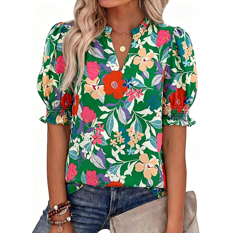 ⏳Time-Limited Special⏰Women’s Casual Floral Short Sleeve Shirt