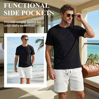 🩳 LIMITED-TIME 50% OFF! ✨ Men's Waffle Knit Shorts – Breathable, Drawstring, Casual Comfort 🧇
