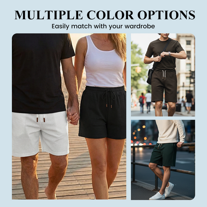 🩳 LIMITED-TIME 50% OFF! ✨ Men's Waffle Knit Shorts – Breathable, Drawstring, Casual Comfort 🧇