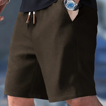 🩳 LIMITED-TIME 50% OFF! ✨ Men's Waffle Knit Shorts – Breathable, Drawstring, Casual Comfort 🧇