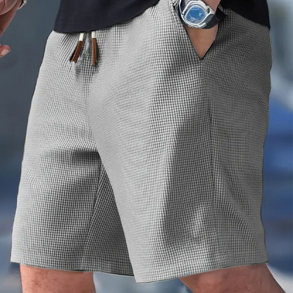 🩳 LIMITED-TIME 50% OFF! ✨ Men's Waffle Knit Shorts – Breathable, Drawstring, Casual Comfort 🧇