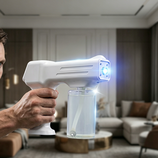 💥LAST DAY SALE 50%OFF💥  Cordless Blue Light Disinfection Spray Gun – 350ml, Lightweight, Rechargeable for Home, Car, Travel