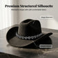 🤠 LIMITED-TIME 50% OFF! 💥 Women's Rhinestone Heart Cowboy Hat – Sparkling, Elegant French Jazz Fedora ✨