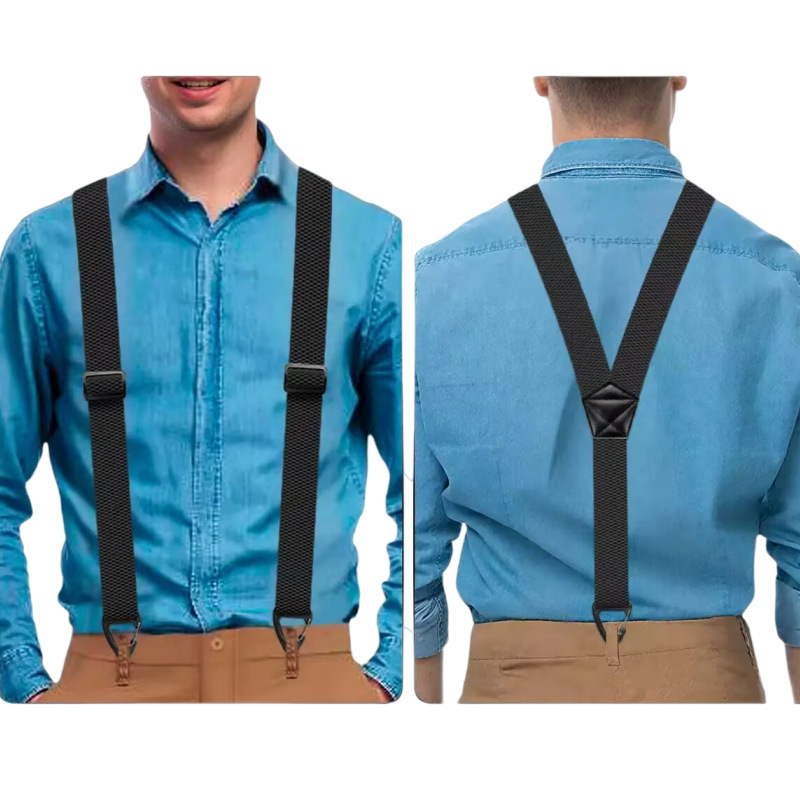 👔✅ 50% OFF! Men's X-Back Suspenders with Hook Clips – Adjustable & Heavy-Duty