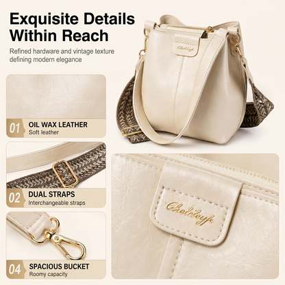 ⏳Time-Limited Special⏰Women's Vintage Large-Capacity Shoulder Bucket Bag – Spacious, Stylish & Perfect for Daily Commute – Elegant, Versatile & Timeless 💫