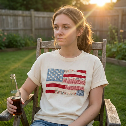 ⏳Limited-time 50% off⏰Women's Vintage American Flag T-Shirt👚