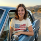 ⏳Limited-time 50% off⏰Women's Vintage American Flag T-Shirt👚