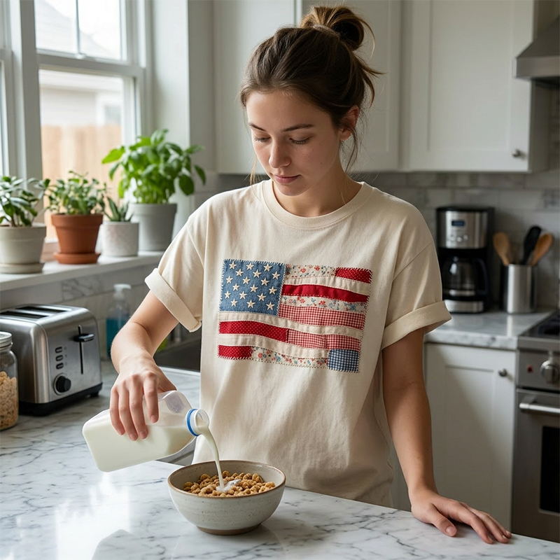 ⏳Limited-time 50% off⏰Women's Vintage American Flag T-Shirt👚