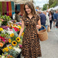 Women's Elegant Leopard Print Lapel Dress