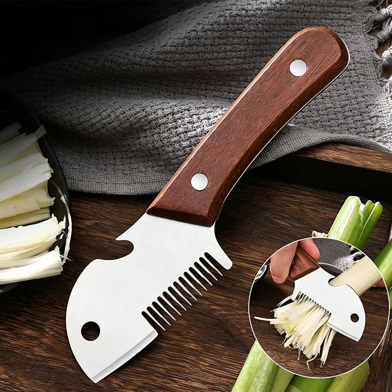 ⏳Limited-time 50% off⏰Multi-Functional Green Onion Slicer & Shredding Knife🔪