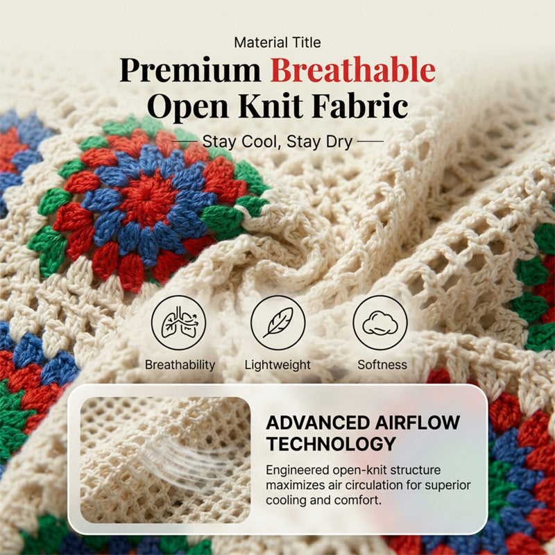 Retro Hollow-Out Long Sleeve Crochet Top