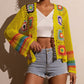 Retro Hollow-Out Long Sleeve Crochet Top