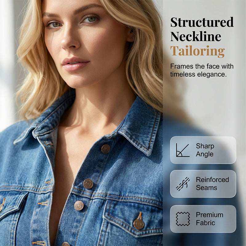 🌸 50% OFF NOW! 🌸Women's Chic Button Detailing Denim Set