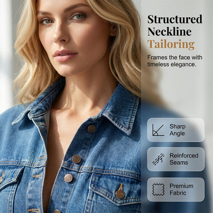 🌸 50% OFF NOW! 🌸Women's Chic Button Detailing Denim Set