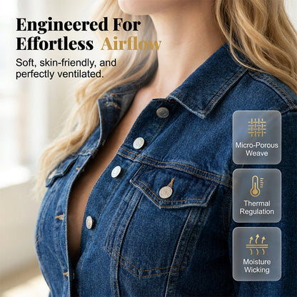 🌸 50% OFF NOW! 🌸Women's Chic Button Detailing Denim Set