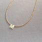 Romantic Initial Beaded Choker Necklace