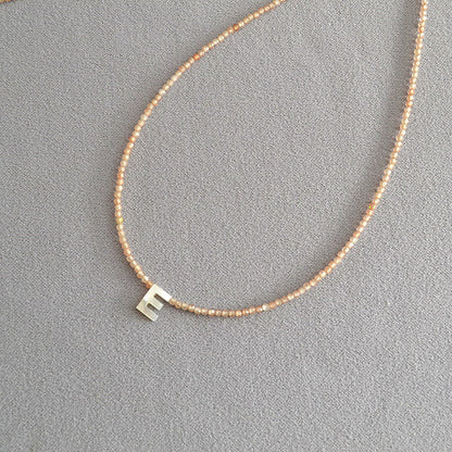 Romantic Initial Beaded Choker Necklace