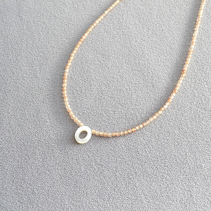 Romantic Initial Beaded Choker Necklace