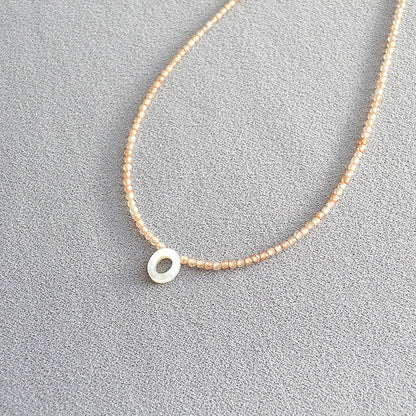 Romantic Initial Beaded Choker Necklace