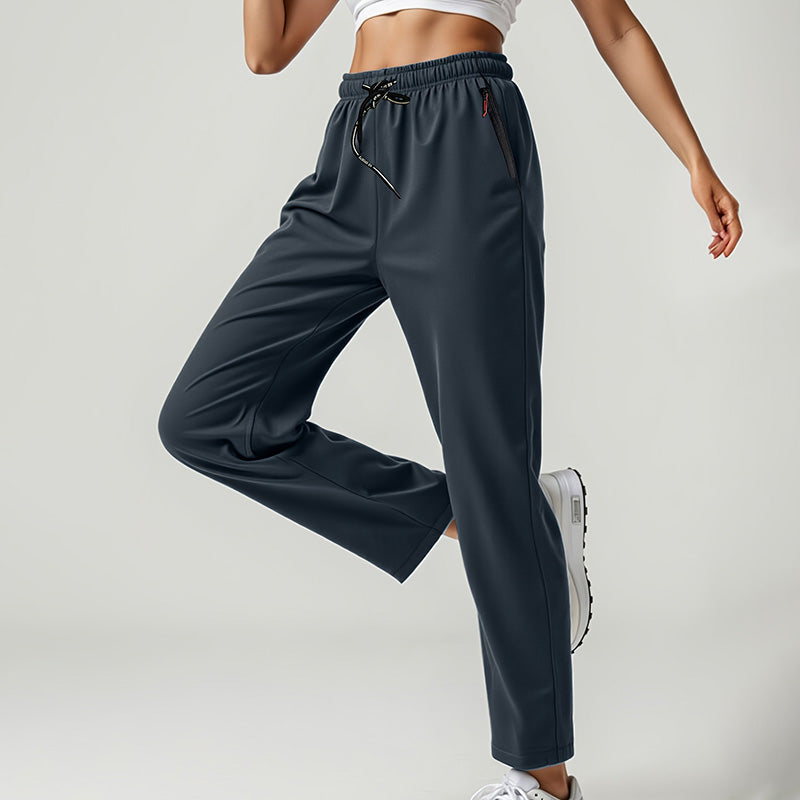👖 LIMITED-TIME 50% OFF! 💥 Women's Lightweight High-Waist Athletic Trousers – Zip Pockets, Straight Leg & Breathable – Perfect for Gym, Running & Everyday Wear ✨